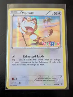 2016 POKEMON GENERATIONS TOYS R US PROMO 53/83 MEOWTH NM/M - Image 1