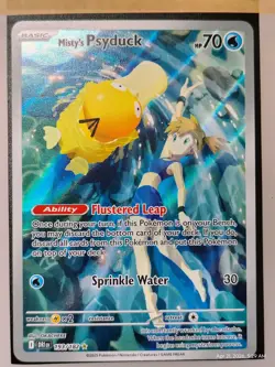 Pokemon TCG Destined Rivals Misty's Psyduck 193/182 Holo Textured English - Image 1