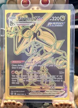Pokemon Rayquaza VMAX Secret Rare Full Art Holo 320HP TG29/TG30 Silver Tempest - Image 1