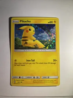 Pikachu 28/73- Cosmos Holo Rare- Shining Legends Pokemon TCG - Image 1