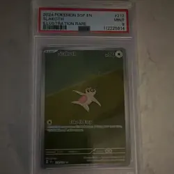 Pokemon TCG Slakoth 212/191 SV08 Surging Sparks Holo Illustration Rare PSA 9 - Image 1