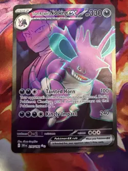 Team Rocket's Nidoking ex 216/182 - Destined Rivals Pokemon Full Art NM - Image 1