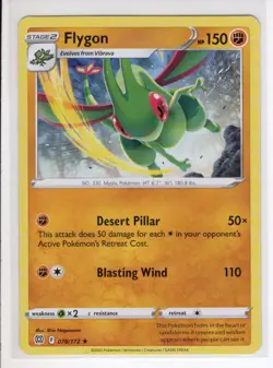 FLYGON RARE BRILLIANT STARS SET POKEMON CARD 076/172 LP - Image 1