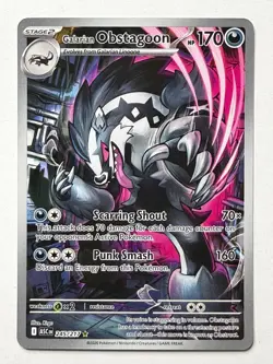 Pokemon Galarian Obstagoon Illustration Rare Holo IR Ascended Heroes 245/217 - Image 1
