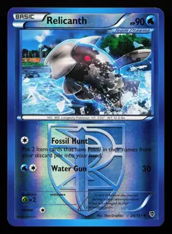 Relicanth 24/101 Reverse Holo Uncommon Plasma Blast Pokemon Card - Image 1