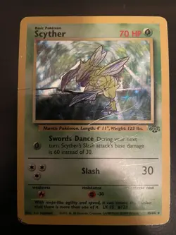1999 Pokemon Jungle 1st Edition Scyther #26/64 - Image 1