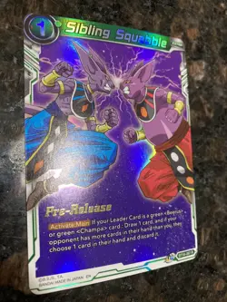 Beerus | Sibling Squabble PRERELEASE Foil Dragon Ball Super Card Game | NM - Image 3
