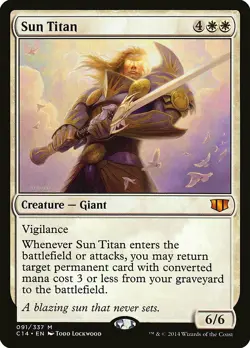 Sun Titan Commander 2014 MINT White Mythic Rare MAGIC GATHERING CARD ABUGames - Image 1