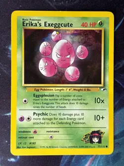Erika's Exeggcute - Gym Heroes - Common - 77/132 - Vintage WOTC Pokemon Card - Image 1