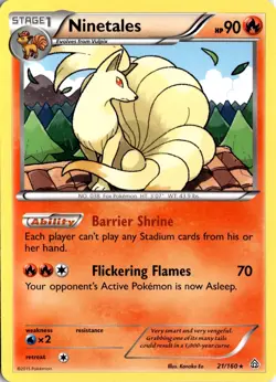 Ninetales 21/160 XY - Primal Clash Pokemon Card TCG - Image 1