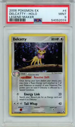 PSA 9 Delcatty Holo EX Legend Maker 4/92 Pokemon Card 2006 - Image 1