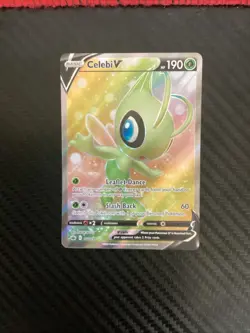 Celebi V - 160/198 - Pokemon Chilling Reign Sword & Shield Full Art Rare Card NM - Image 1