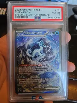 Pokemon TCG Chien-Pao EX Holo Card Paldea Evolved 261/193 S.I.R PSA 8 NM-MT - Image 1