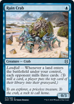 Ruin Crab Zendikar Rising NM Blue Uncommon MAGIC THE GATHERING MTG CARD ABUGames - Image 1