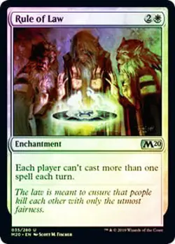 Rule of Law FOIL Core Set 2020 / M20 PLD White Uncommon MAGIC MTG CARD ABUGames - Image 1