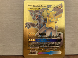 Pikachu & Zekron GX 162/181 Tag Team Gold Foil Pokemon Card - Image 1