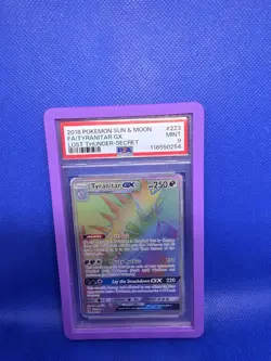 Pokemon TCG - Tyranitar GX Sun & Moon Lost Thunder 223/214 PSA 9 - Image 1