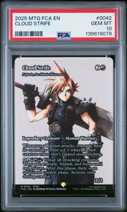 2025 MAGIC: THE GATHERING FINAL FANTASY THROUGH T AGES #0042 CLOUD STRIFE PSA 10 - Image 1