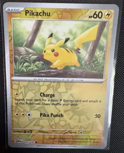 Pikachu Reverse Holo NM 025/165 Scarlet & Violet 151 Pokemon Card - Image 1
