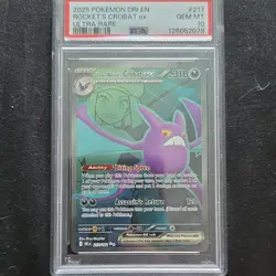 Pokemon 2025 Team Rocket's Crobat ex 217/182 Destined Rivals Ultra Rare PSA 10 - Image 1