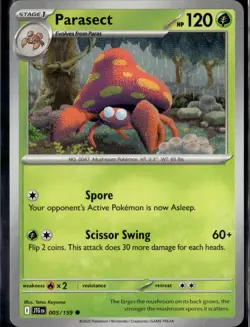 Parasect 005/159 Common SV09: Journey Together Pokemon TCG - NM - Image 1