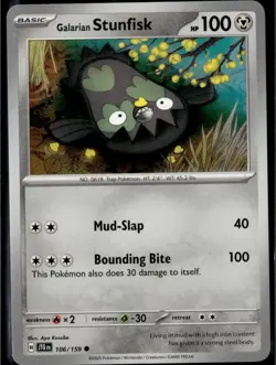 Galarian Stunfisk 106/159 Common SV09: Journey Together Pokemon TCG - NM - Image 1