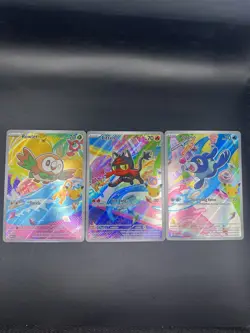 Pokemon First Partner Illustration Series 1 Alolan Alola Starters Promo Set NM - Image 1