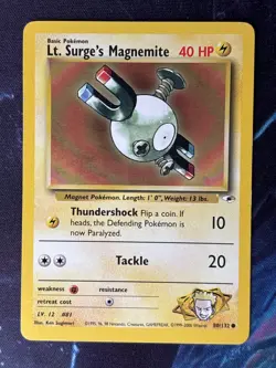 Lt. Surge's Magnemite - Gym Heroes - Common - 80/132 - Vintage WOTC Pokemon - Image 1