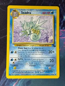Seadra - Fossil Set - Uncommon - 42/62 - Vintage 1999 Pokemon WOTC - Image 1