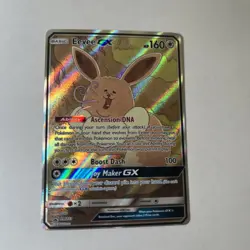 2019 Pokemon Sun & Moon Promo SM233 Eevee GX Holo Full Art Light Play LP - Image 1