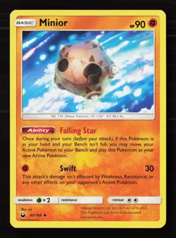 Minior 83/168 Pokemon TCG SM - Celestial Storm MP - Image 1