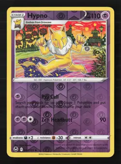 Hypno 061/195 Shinji Kanda Reverse Holo Pokemon TCG SWSH12: Silver Tempest MP - Image 1