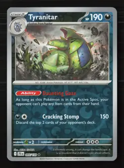 Tyranitar 095/159 Reverse Holo Pokemon TCG SV09: Journey Together NM - Image 1