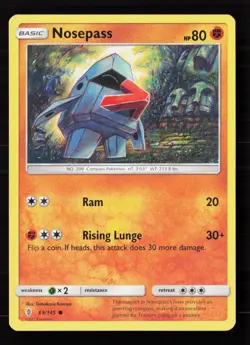 Nosepass 69/145 Tomokazu Komiya Pokemon TCG SM - Guardians Rising MP - Image 1
