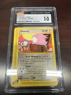 CGC 10 Chansey 72/165 2002 Expedition Pokemon TCG - Image 1