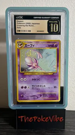 Pokemon 2000 Crossing The Ruins Espeon Neo JPN Holo CGC Pristine 10 ✨ POP 16 - Image 1