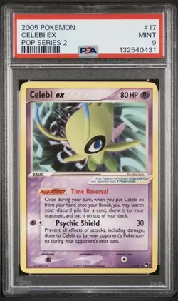 Celebi ex 17/17 POP Series 2 2005 Pokemon Graded PSA 9 - Image 1