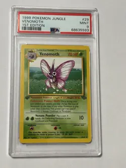 WOTC 1999 RARE Pokemon Jungle 1st Edition Venomoth 29/64 PSA 9 MINT - Image 1