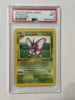 WOTC 1999 RARE Pokemon Jungle 1st Edition Venomoth 29/64 PSA 9 MINT - Image 3