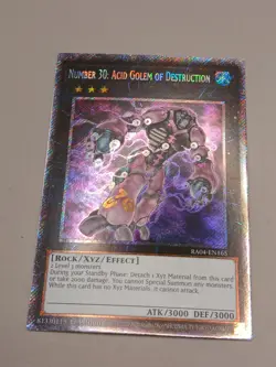 Yugioh! Number 30: Acid Golem of Destruction - RA04-EN165 - Platinum Secret Rare - Image 2