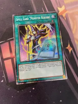 YUGIOH - SPELL CARD "MONSTER REBORN" - STARLIGHT RARE - MP25 - NM - 1ST ED - Image 1