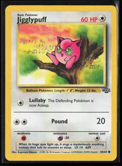 Jigglypuff 54/64 Common Jungle Pokemon MP - Image 1