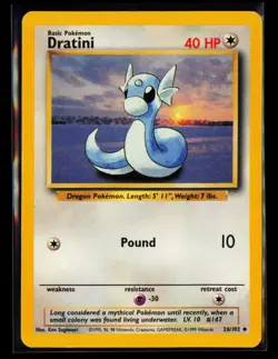 1999 Pokemon TCG Dratini Base Set #026/102 - Image 1