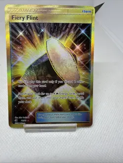 Pokemon Card - Fiery Flint Dragon Majesty 76/70 Secret Rare - Image 1