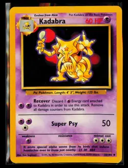 1999 Pokemon TCG Kadabra Base Set #032/102 - Image 1
