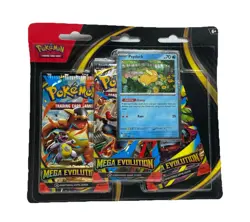 Pokemon TCG Mega Evolution 3 Pack Blister w/ Psyduck Promo NEW-SEALED - Image 1