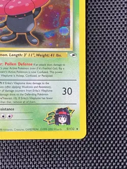 Erika's Vileplume 5/132 Holo Rare Gym Heroes Pokemon LP+ - Image 4