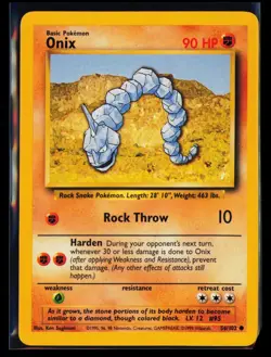 1999 Pokemon TCG Onix Base Set #056/102 - Image 1