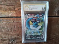 Pokemon Cards promo sr ar vaporeon gx vmax secret 030/203 ex graded art card b44 - Image 1