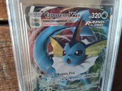 Pokemon Cards promo sr ar vaporeon gx vmax secret 030/203 ex graded art card b44 - Image 2